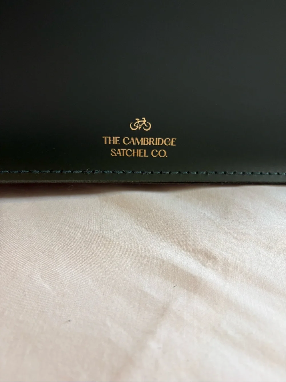 The Cambridge Satchel Company Forest Green Leather Satchel with Gold Hardware